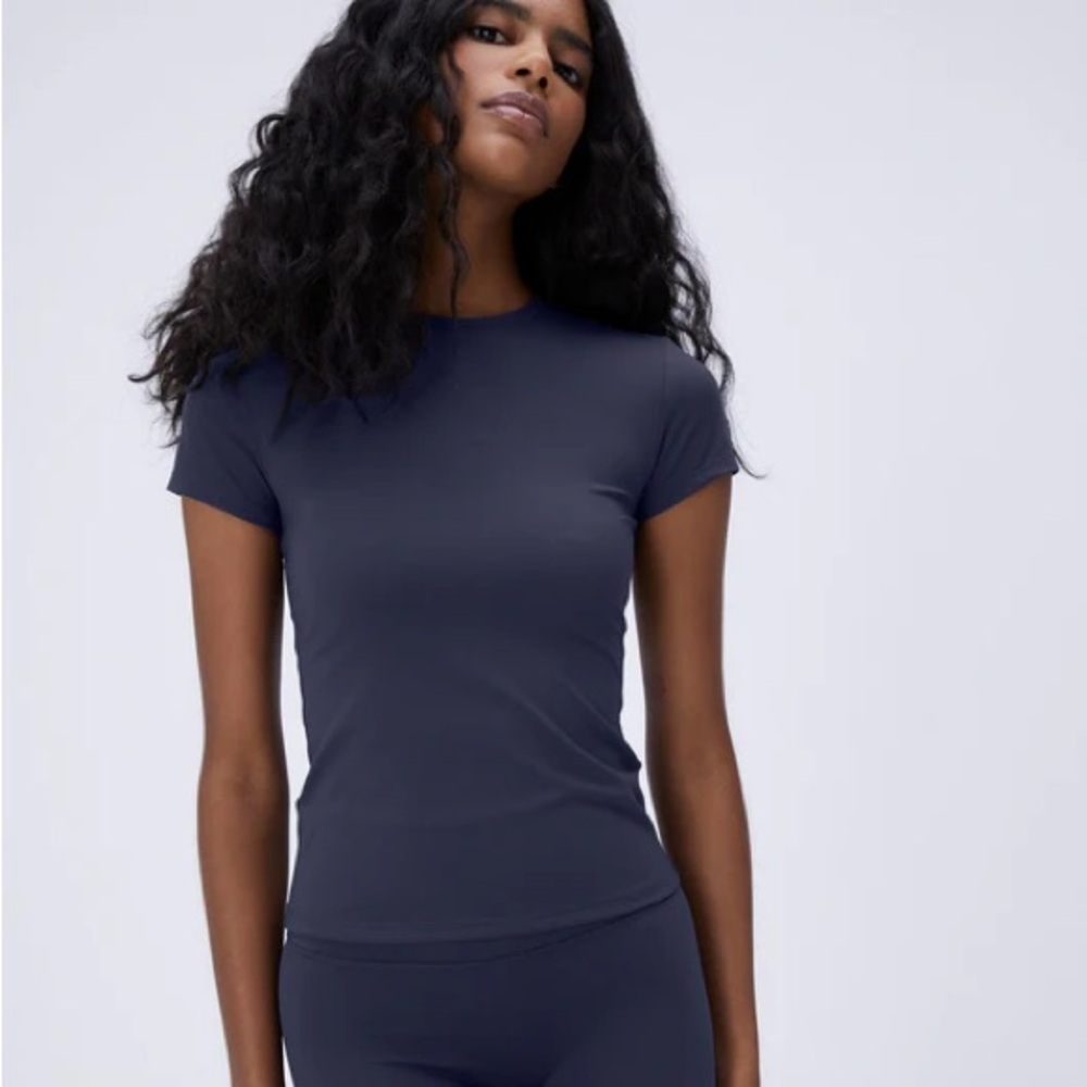 Adanola Navy Short Sleeve Crewneck Tee